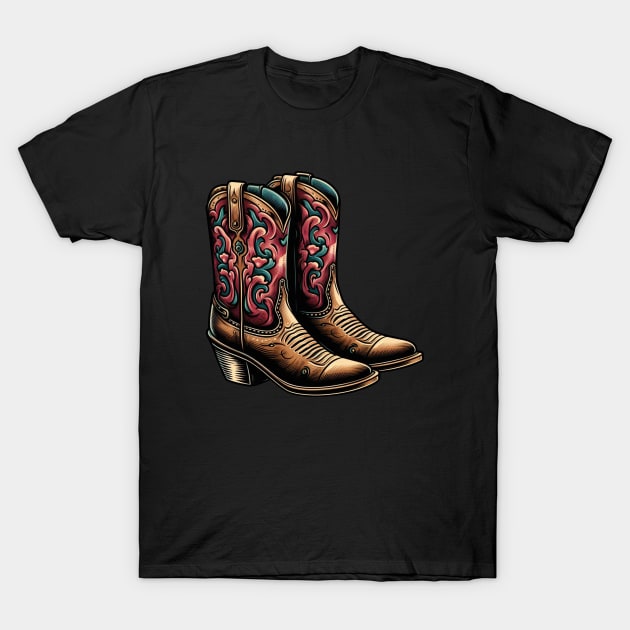 Traditional mexican cowboy boots T-Shirt by PinScher